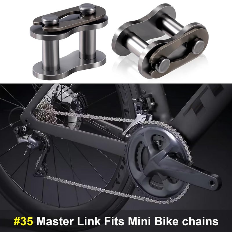 Deozu 10pcs #35 Chain, 35 Chain Master Link, Alloy Bike Chain Link, Heavy Duty Master Link Connector for Bike, Bicycle, Mini Karting, Go Kart Cart, Scooter - #35 - Image 5
